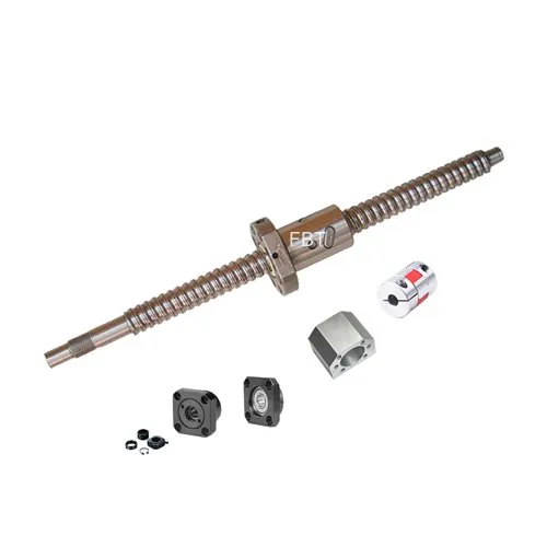 FBT Dia.20mm 2010 ballscrew CNC Parts Kits = SFU2010 - L850 mm   Metal Deflector Ballscrew nut   FK15 FF15 nd Support   NUT HOUSINGS   Flexible Coupler with end Machining