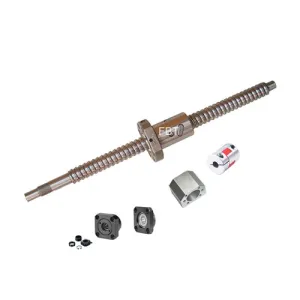 FBT Dia.20mm 2010 ballscrew CNC Parts Kits = SFU2010 - L850 mm   Metal Deflector Ballscrew nut   FK15 FF15 nd Support   NUT HOUSINGS   Flexible Coupler with end Machining