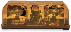 Federal Signal 450112-02 HighLighter Halogen Mini-Lightbar, Class 1, CAC Title 13, Permanent Mount with Amber Dome