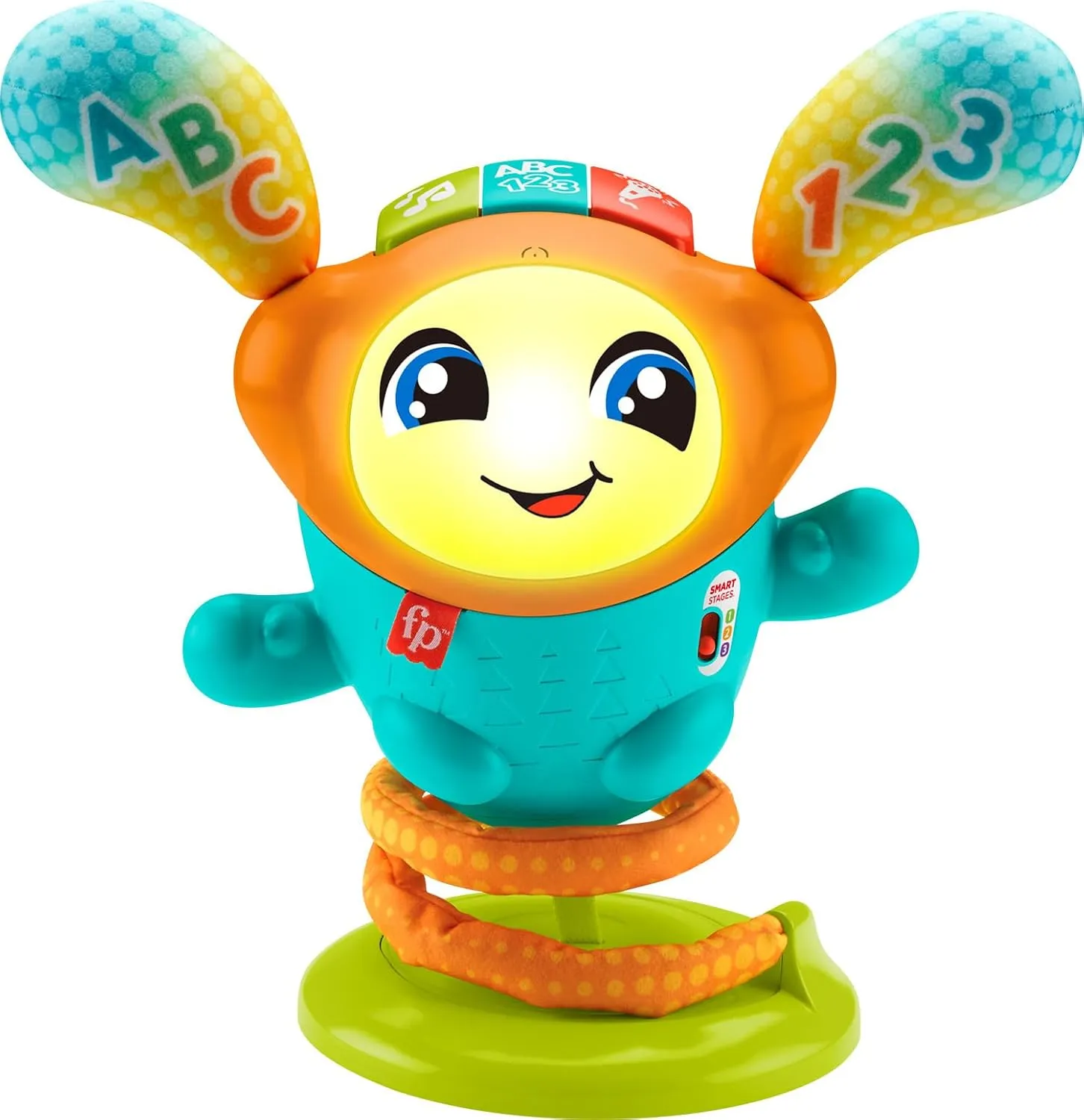 Fisher-Price Baby & Toddler Learning Toy DJ Bouncin’ Beats with Music Lights & Bouncing Action for Ages 9  Months