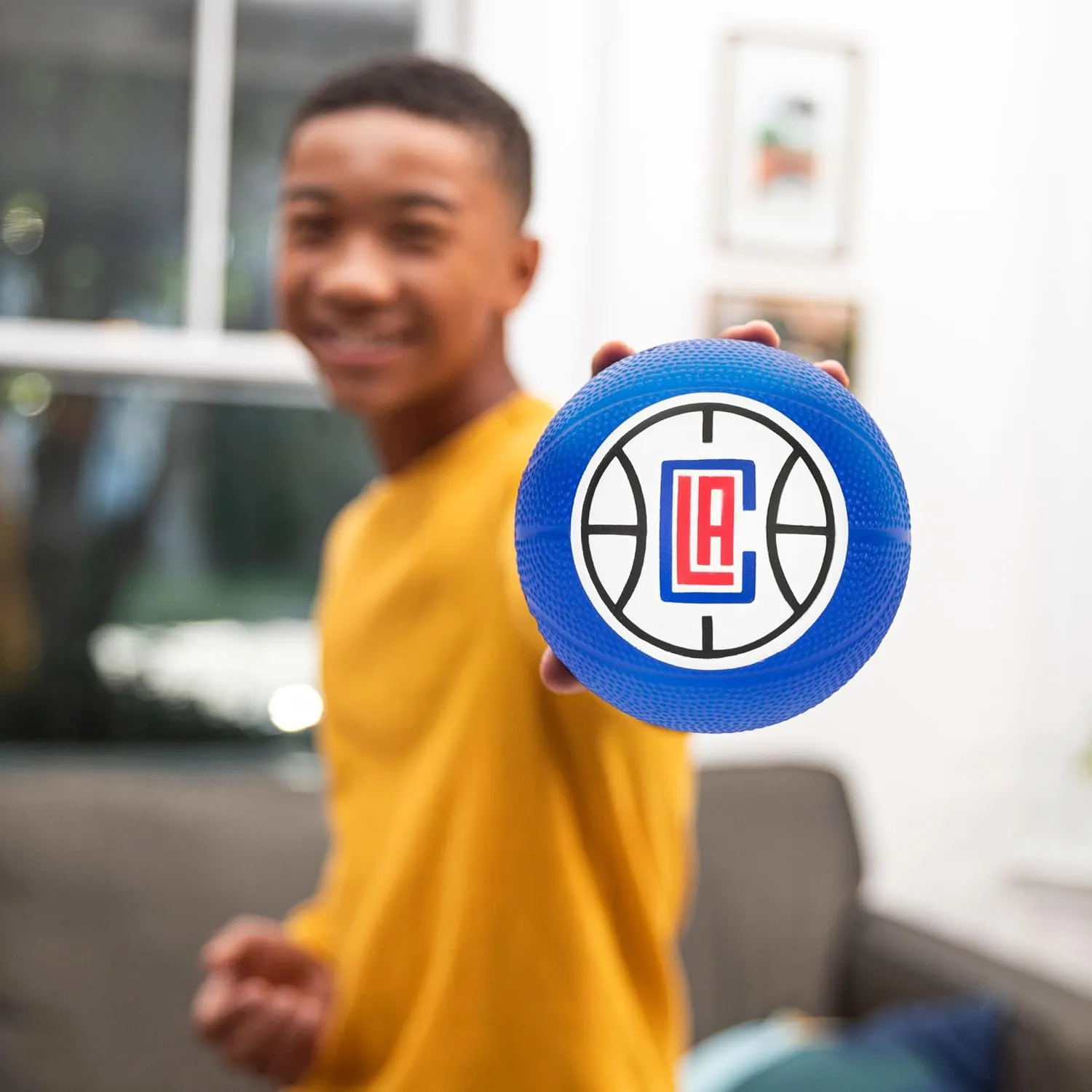 Franklin Sports Kids NBA Mini Foam Basketball - 5.5" Inch Soft Toy Basketball for Indoor or Mini Over the Door Hoops