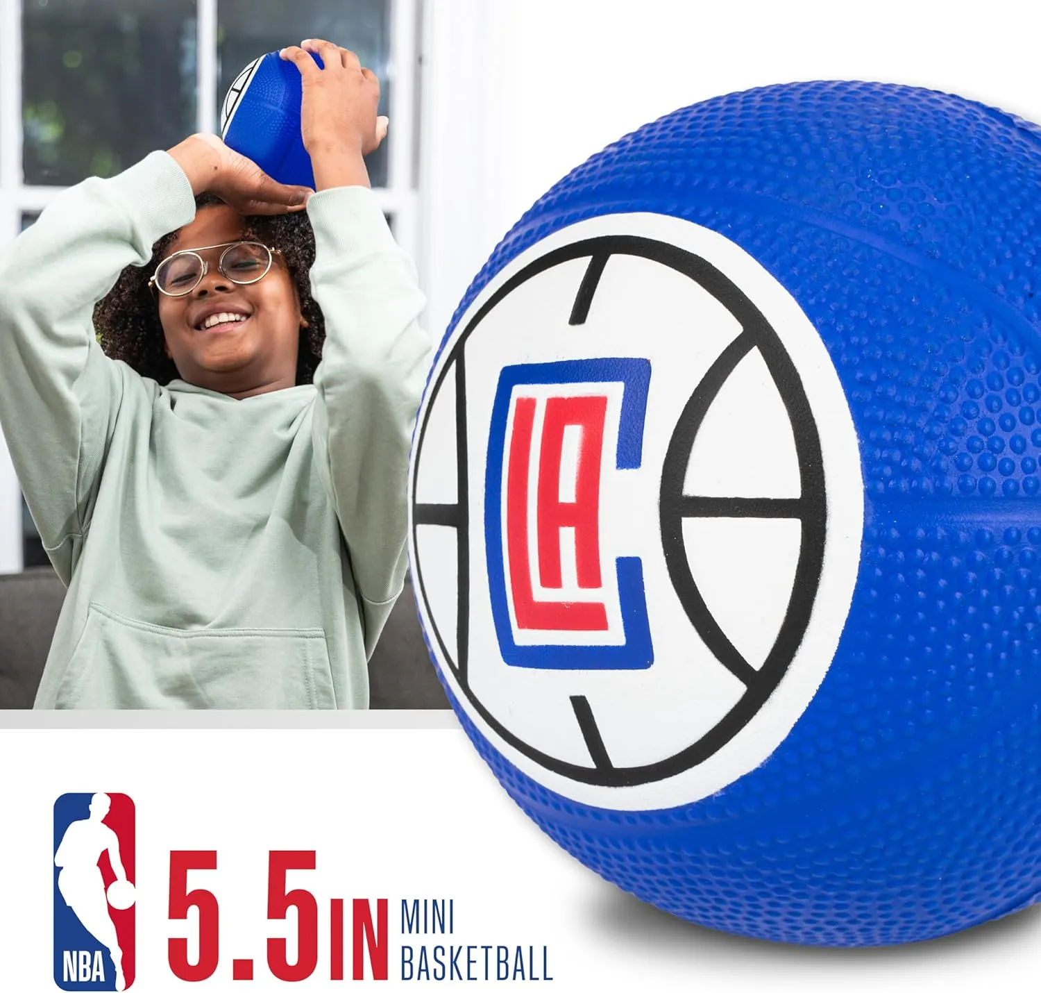 Franklin Sports Kids NBA Mini Foam Basketball - 5.5" Inch Soft Toy Basketball for Indoor or Mini Over the Door Hoops