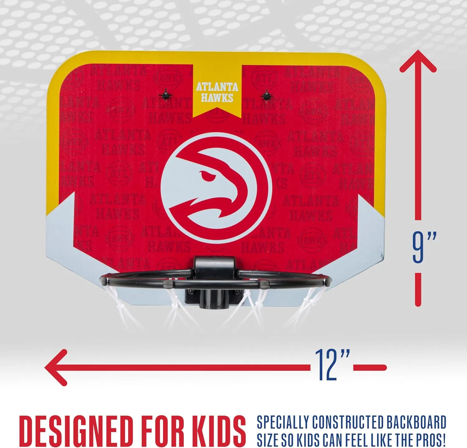 Franklin Sports NBA Team Over The Door Basketball Hoop - Kids Indoor Mini Basketball Hoop with Basketball - NBA Fan Shop Mini Hoop for Bedroom & Office
