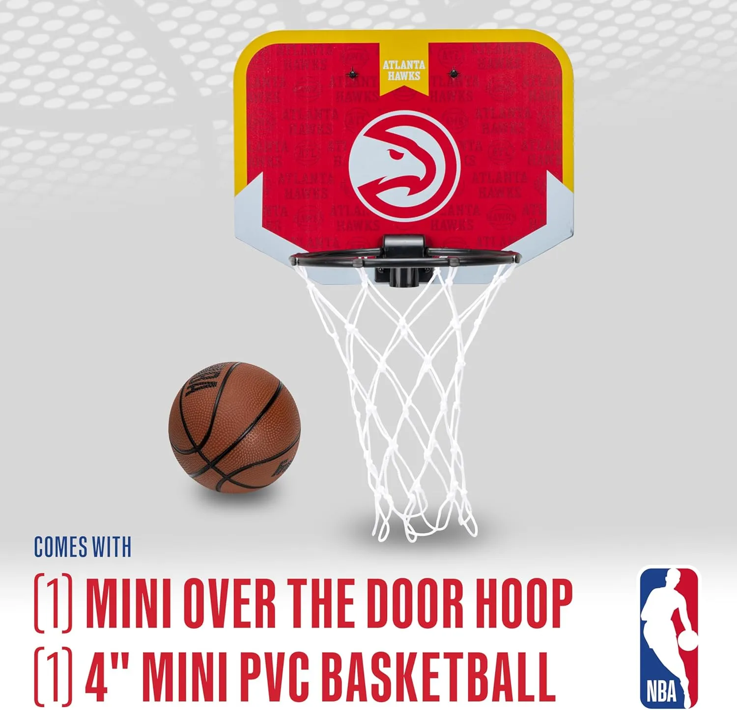 Franklin Sports NBA Team Over The Door Basketball Hoop - Kids Indoor Mini Basketball Hoop with Basketball - NBA Fan Shop Mini Hoop for Bedroom & Office