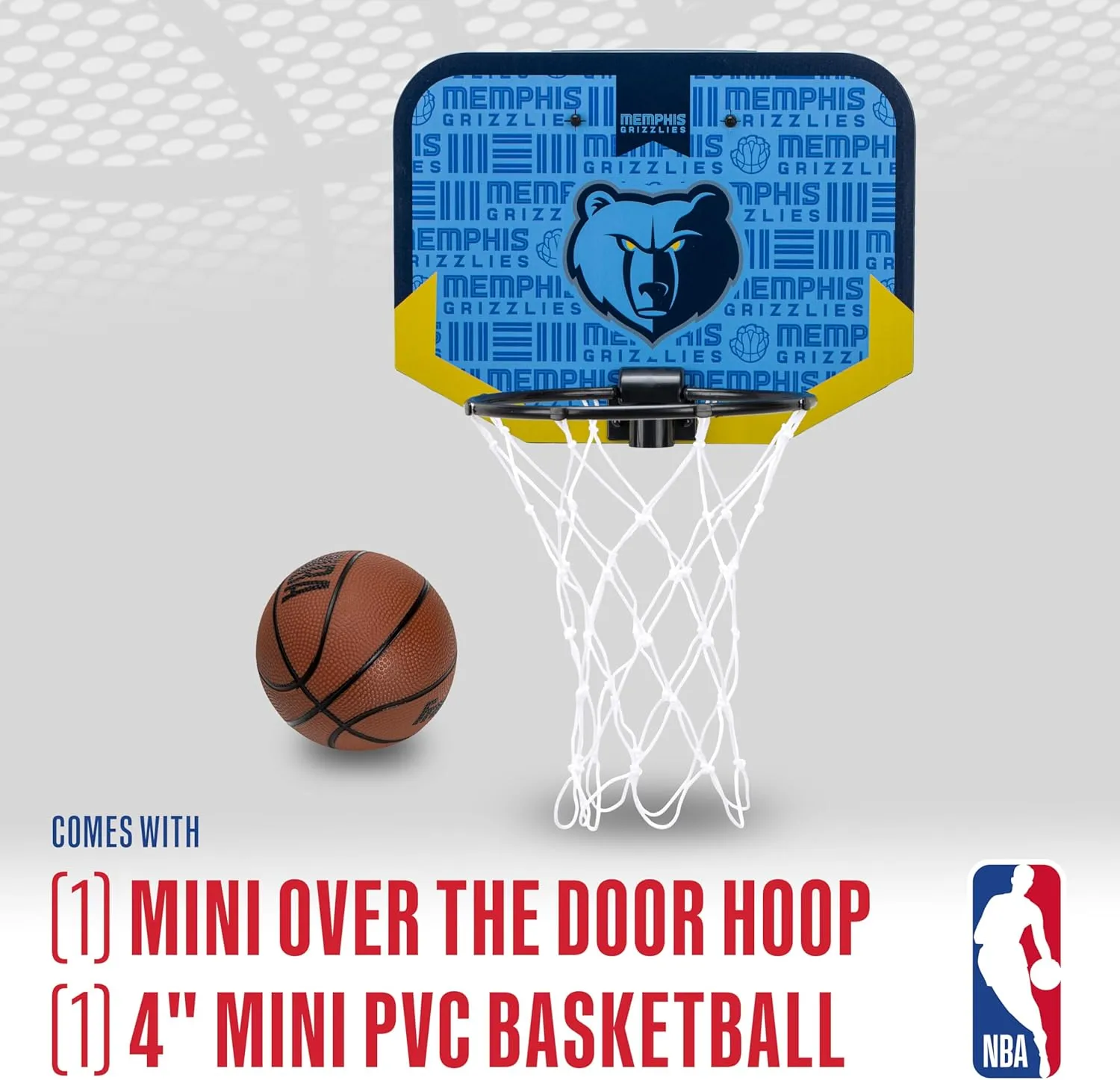 Franklin Sports NBA Team Over The Door Basketball Hoop - Kids Indoor Mini Basketball Hoop with Basketball - NBA Fan Shop Mini Hoop for Bedroom & Office