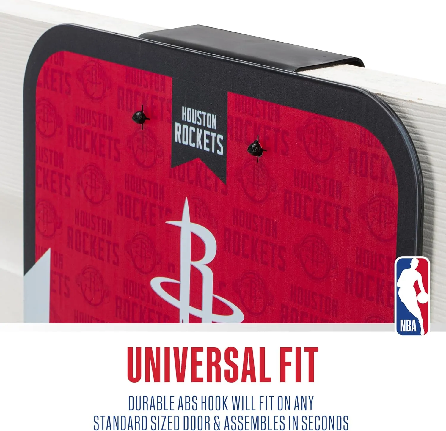 Franklin Sports NBA Team Over The Door Basketball Hoop - Kids Indoor Mini Basketball Hoop with Basketball - NBA Fan Shop Mini Hoop for Bedroom & Office