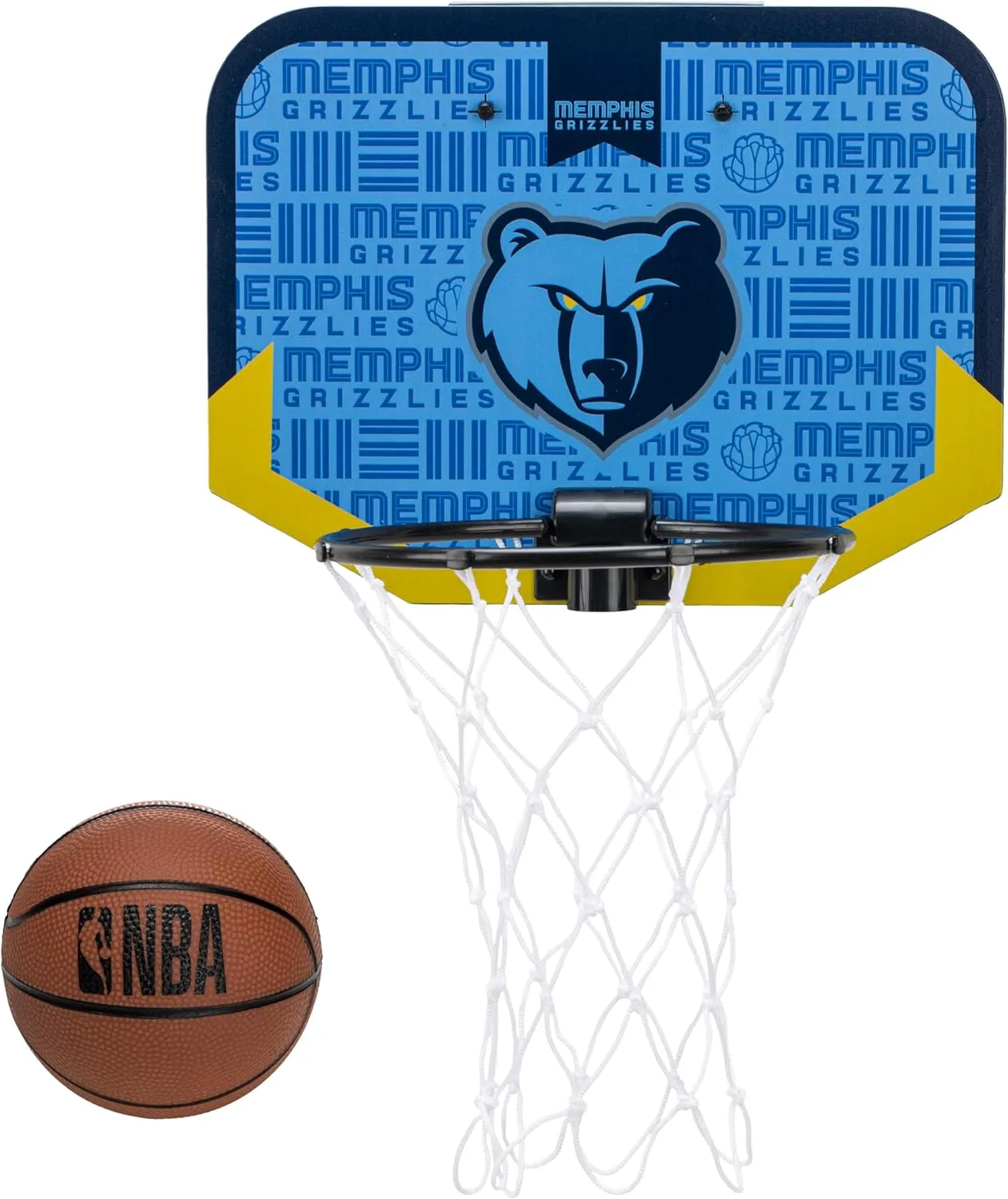 Franklin Sports NBA Team Over The Door Basketball Hoop - Kids Indoor Mini Basketball Hoop with Basketball - NBA Fan Shop Mini Hoop for Bedroom & Office