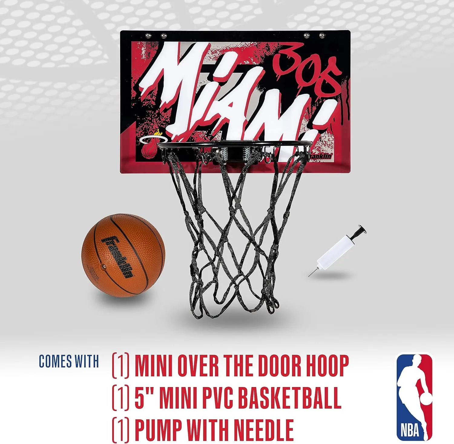 Franklin Sports NBA Team Over the Door Basketball Hoops - Kids Indoor Mini Basketball Hoop   Ball Set - NBA Fan Mini Hoops
