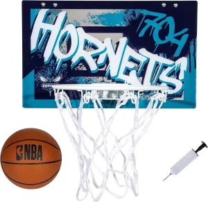 Franklin Sports NBA Team Over the Door Basketball Hoops - Kids Indoor Mini Basketball Hoop   Ball Set - NBA Fan Mini Hoops