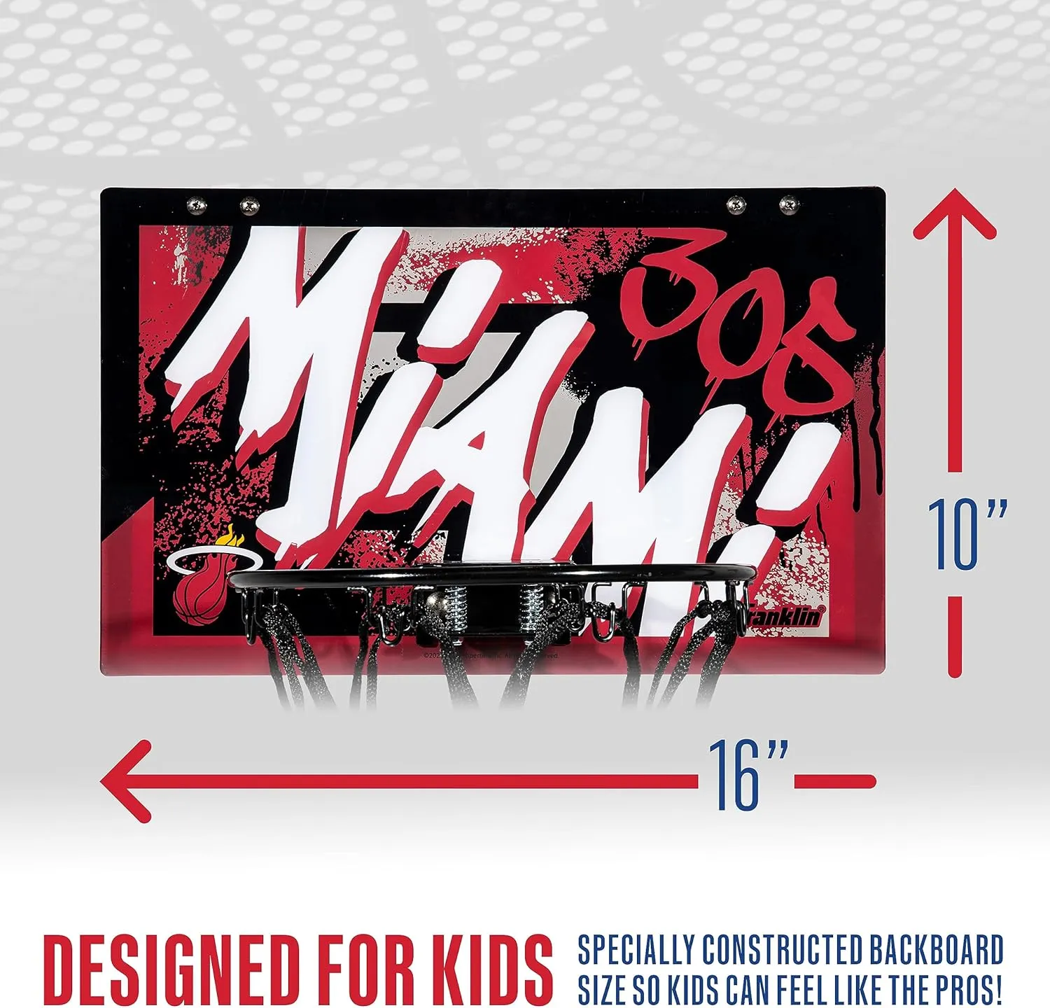 Franklin Sports NBA Team Over the Door Basketball Hoops - Kids Indoor Mini Basketball Hoop   Ball Set - NBA Fan Mini Hoops