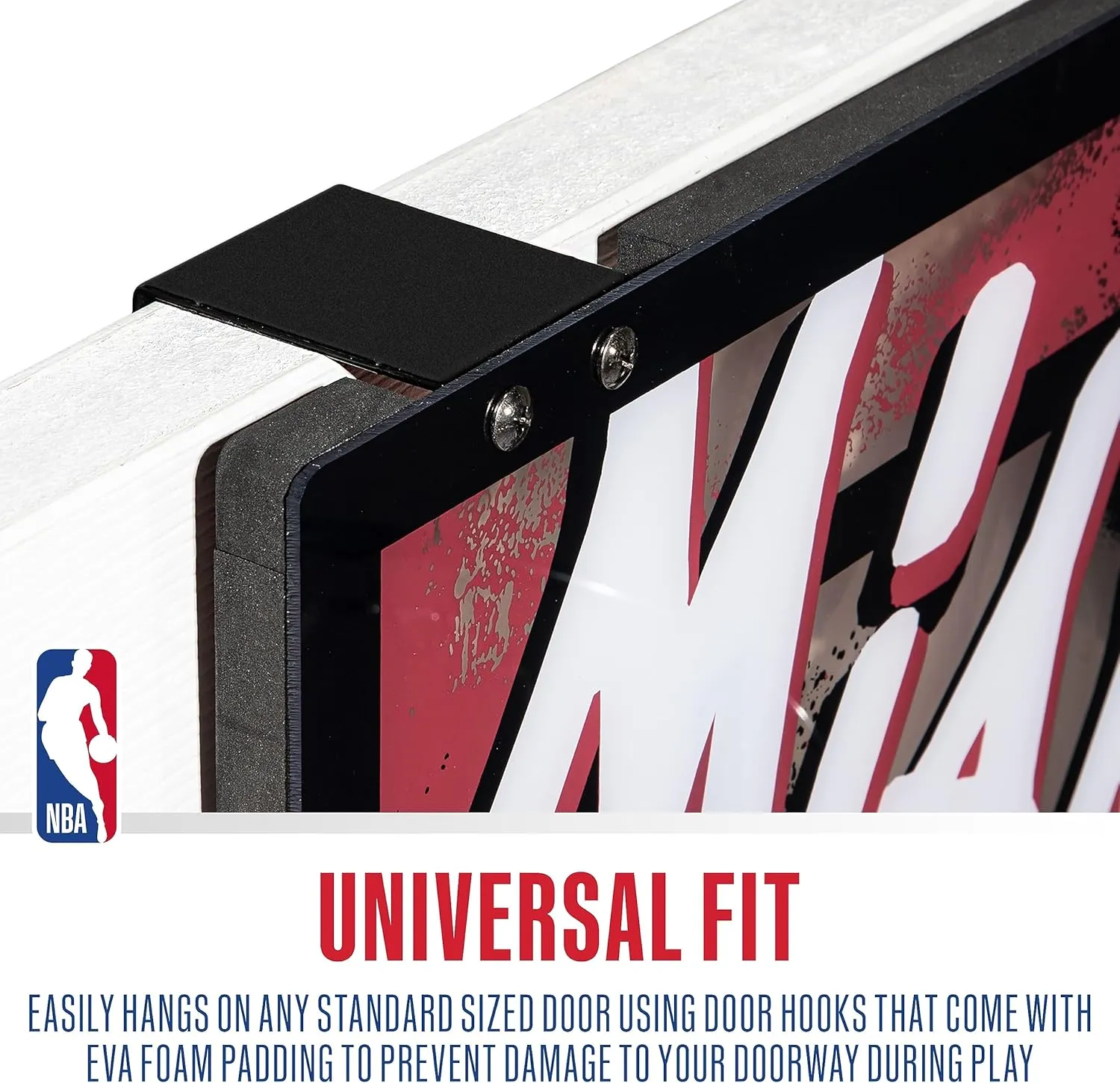 Franklin Sports NBA Team Over the Door Basketball Hoops - Kids Indoor Mini Basketball Hoop   Ball Set - NBA Fan Mini Hoops