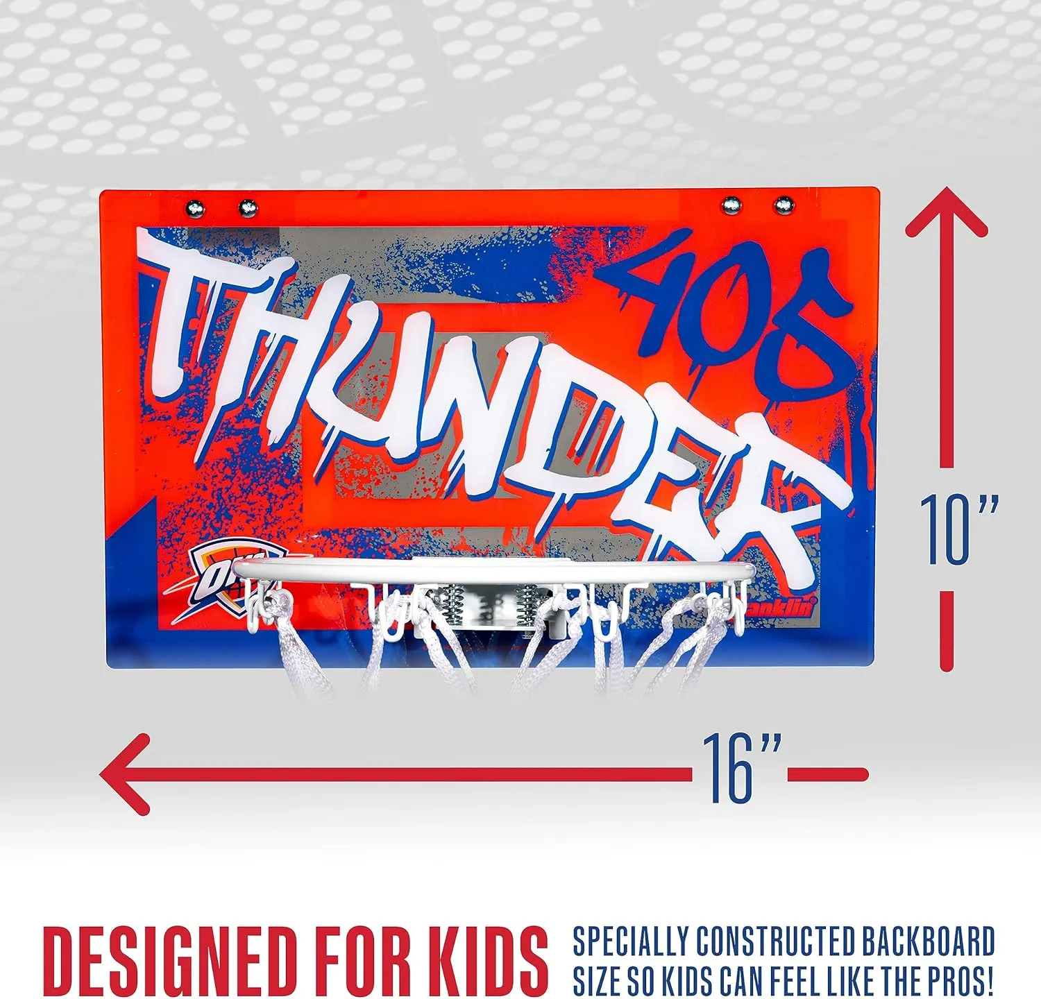 Franklin Sports NBA Team Over the Door Basketball Hoops - Kids Indoor Mini Basketball Hoop   Ball Set - NBA Fan Mini Hoops