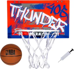 Franklin Sports NBA Team Over the Door Basketball Hoops - Kids Indoor Mini Basketball Hoop   Ball Set - NBA Fan Mini Hoops