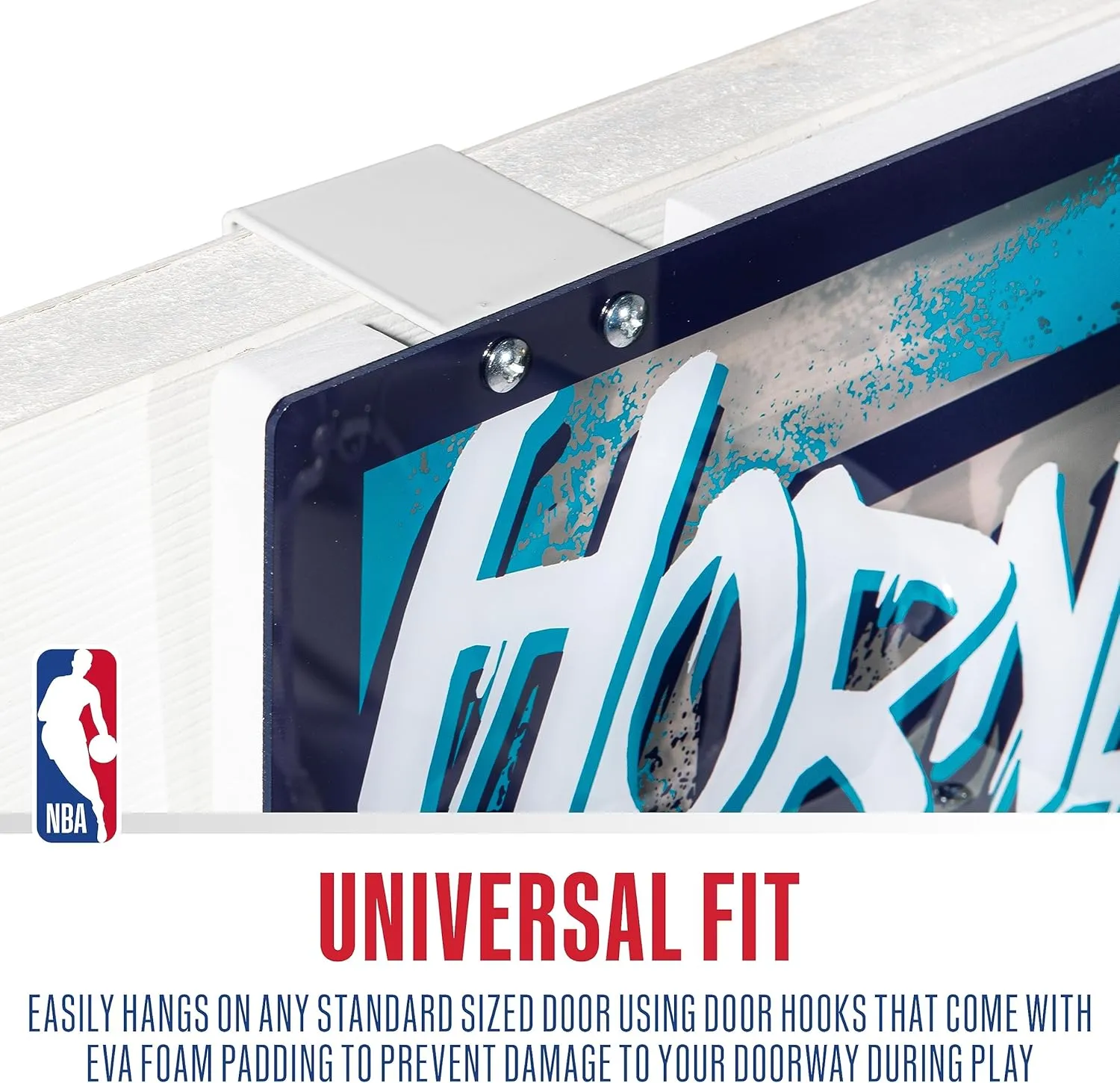 Franklin Sports NBA Team Over the Door Basketball Hoops - Kids Indoor Mini Basketball Hoop   Ball Set - NBA Fan Mini Hoops