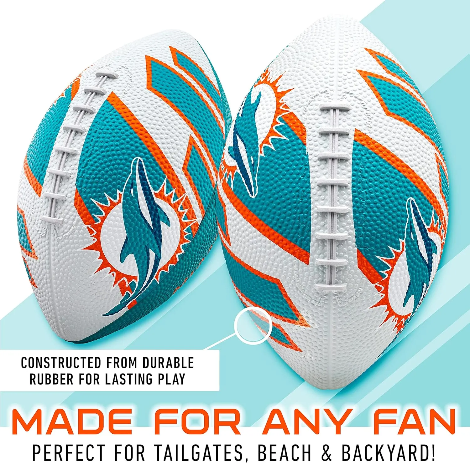 Franklin Sports NFL Team Footballs - Rubber Youth Mini Footballs for All NFL Teams - Kids Junior 8.5" Football - Official NFL Licensed Footballs