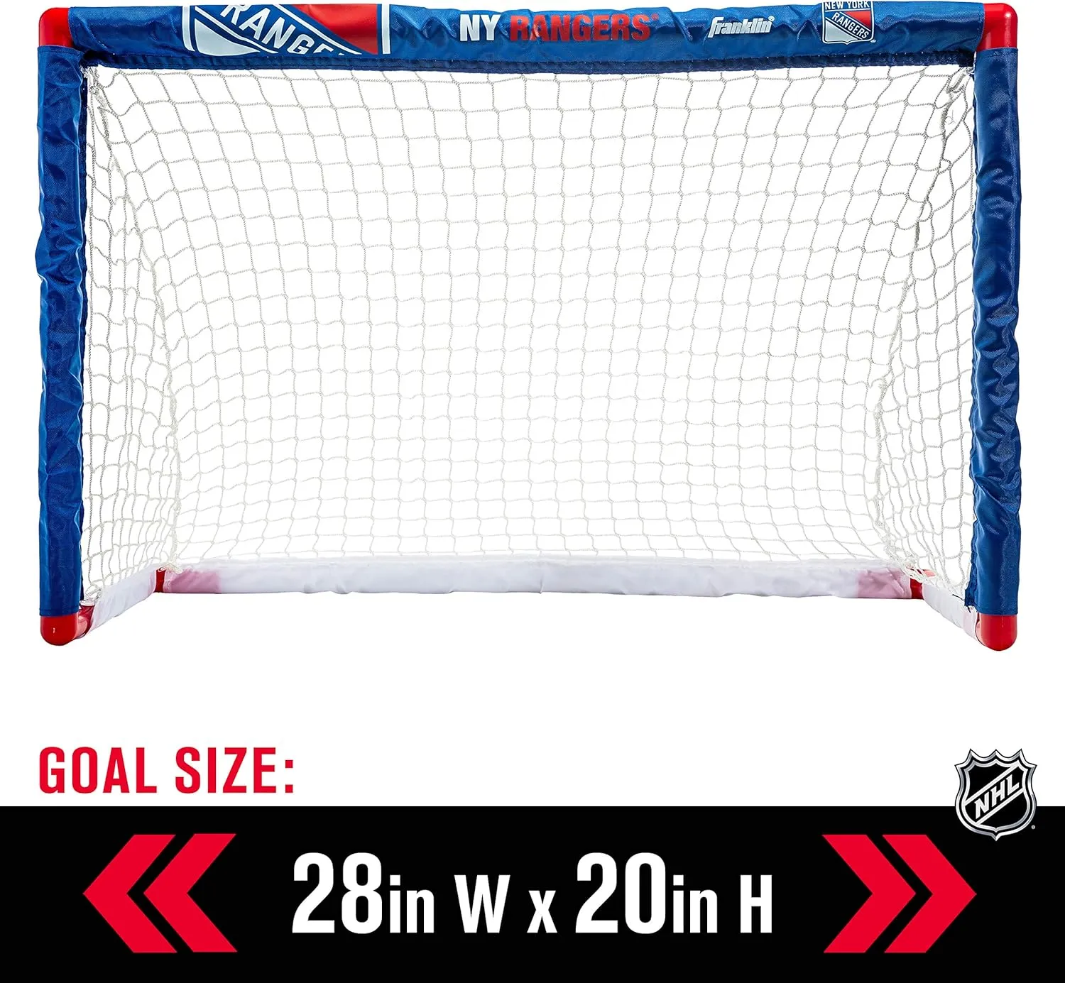 Franklin Sports NHL Mini Hockey Set - Kids Indoor Knee Hockey Goal, Ball,   2 Stick Combo - Youth Team Indoor Toy Set - Official - Ages 3 