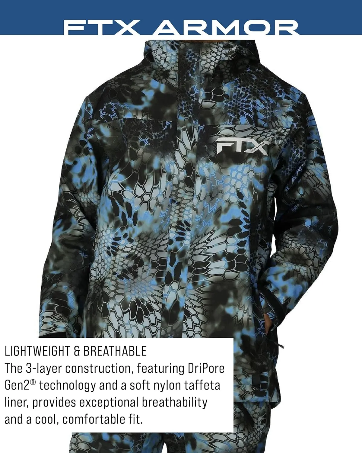 FROGG TOGGS Men's FTX Armor Premium Waterproof Rain, Fishing/Anglers Jacket