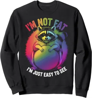 Funny Raccoon Chubby Animal Humor Cozy Lazy Sweatshirt