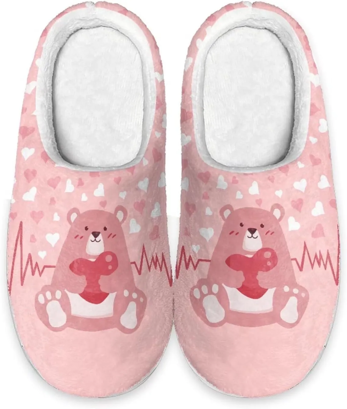 GIFTPUZZ Warm Slippers Couple Family Fall Winter Shoes for Home Hostel Non Slip Soft Sole Women Men Footwear