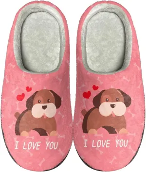 GIFTPUZZ Warm Slippers Couple Family Fall Winter Shoes for Home Hostel Non Slip Soft Sole Women Men Footwear
