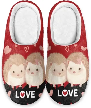 GIFTPUZZ Warm Slippers Couple Family Fall Winter Shoes for Home Hostel Non Slip Soft Sole Women Men Footwear
