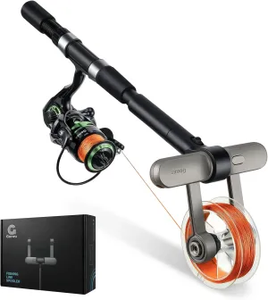 Gonex Fishing Line Spooler with Unwinding Function Installation-Free Fishing line Winder Spooler for Spinning Reel Cast Reel and Spincast Spool Spooling Station System