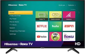 Hisense 43-Inch Class H4 Series LED Roku Smart TV with Alexa Compatibility (43H4F, 2020 Model)