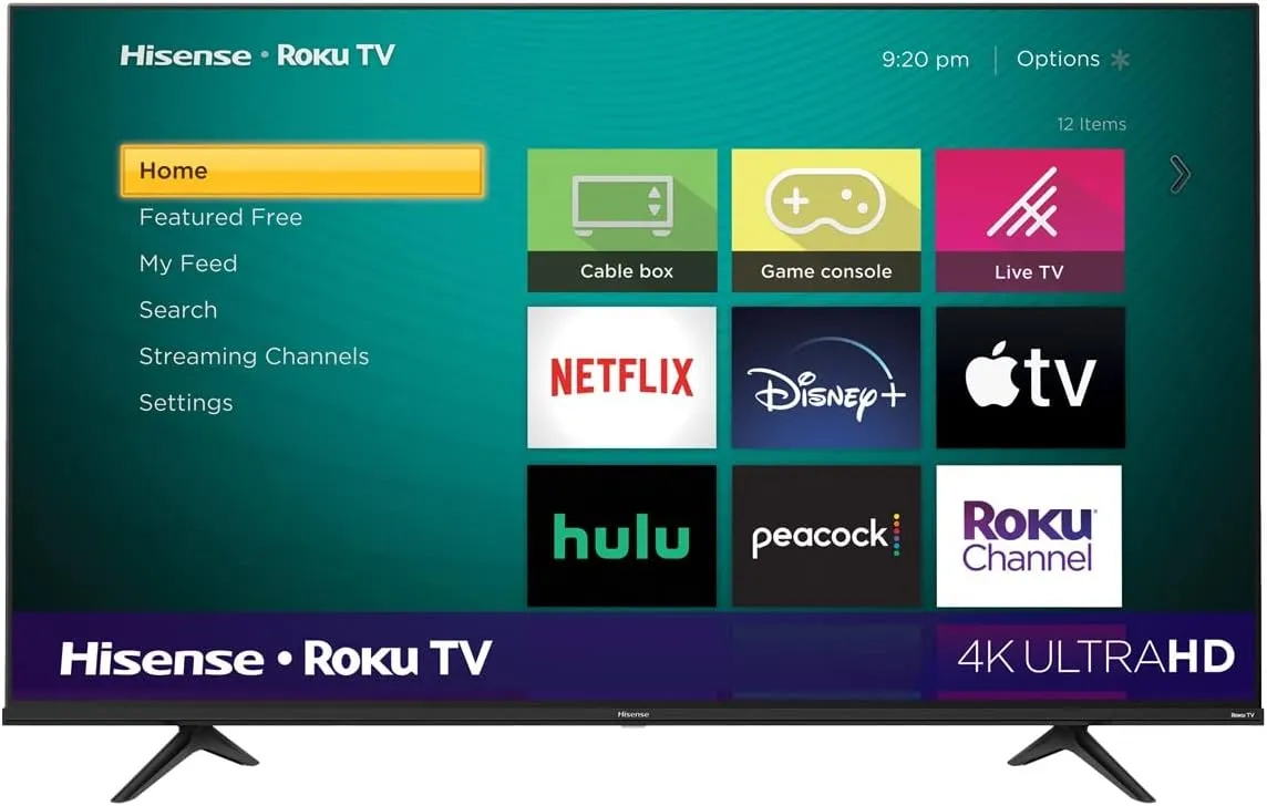 Hisense 65-Inch Class R6 Series 4K UHD Smart Roku TV with Alexa Compatibility, Dolby Vision HDR, DTS Studio Sound, Game Mode (65R6G),Black