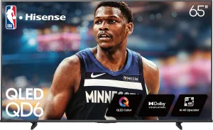 Hisense 65" Class QD6 Series (65QD6QF, 2025 Model) QLED 4K UHD Smart Fire TV, Voice Remote with Alexa, Dolby Vision, Dolby Atmos, Motion Rate 120, HDR 10 , Game Mode Plus, MEMC, VRR, ALLM
