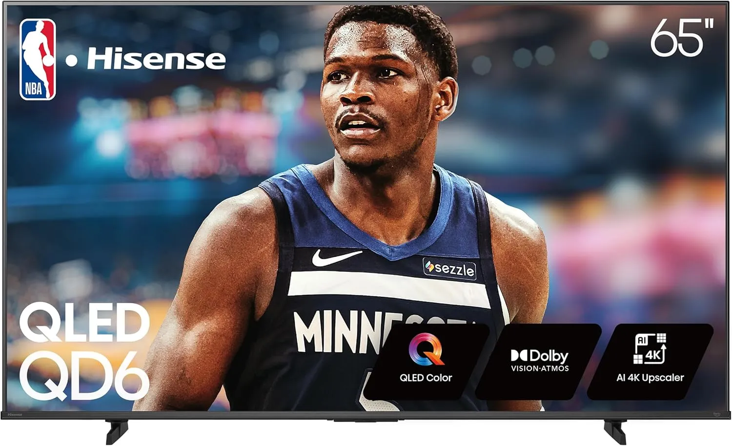 Hisense 65" Class QD6 Series (65QD6QF, 2025 Model) QLED 4K UHD Smart Fire TV, Voice Remote with Alexa, Dolby Vision, Dolby Atmos, Motion Rate 120, HDR 10 , Game Mode Plus, MEMC, VRR, ALLM