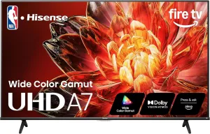 Hisense 75" Class A7 Series (75A7NF,2025 Model) 4K UHD Smart Fire TV, Voice Remote with Alexa, Wide Color Gamut, HDR10 , Dolby Vision, Dolby Atmos, Game Mode, ALLM, Stream Live TV Without Cable