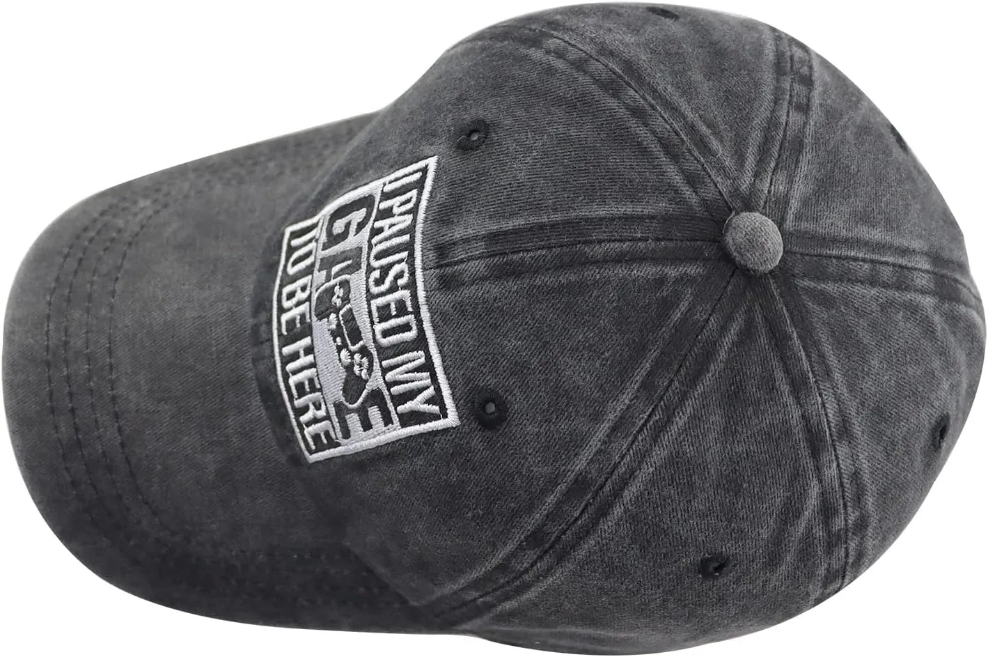I Paused My Game to Be Here Hat for Men Women, Funny Adjustable Cotton Embroidered Gamer Baseball Cap