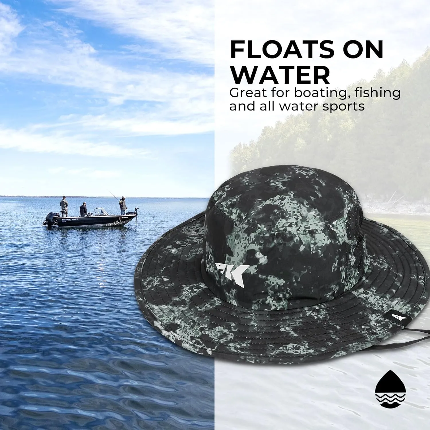 KastKing Sol Armis UPF 50 Boonie Hat - Sun Protection, Fishing, Beach & Hiking, Paddling, Rowing, Kayaking