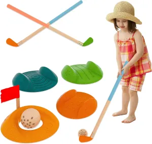Kids Golf Set – Early Educational Retractable Mini Golf Clubs Set Toy for Indoor and Outdoor Play,Toddler Golf Set Ideal Gifts for 3 4 5 6 Year Old Boys and Girls