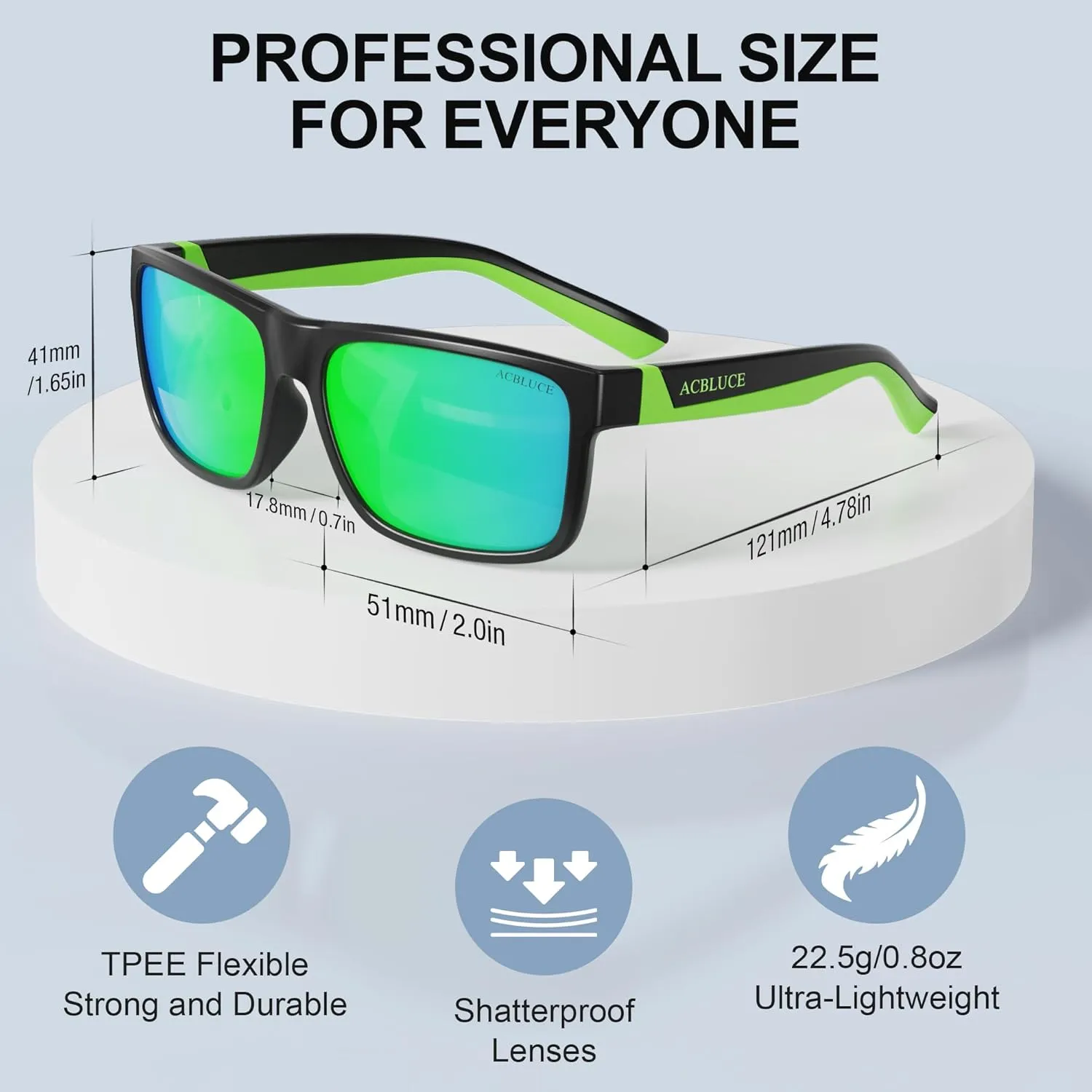 Kids Polarized Sunglasses Sport TPEE Unbreakable Frame with Adjustable Strap for Boys Girls Age 6-12