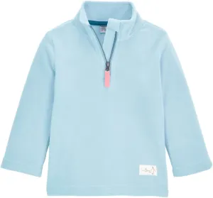 killtec Mini Fleece 1/4-Zip Fleece Mid-Layer (Little Kid's), Light Steel Mint, 4