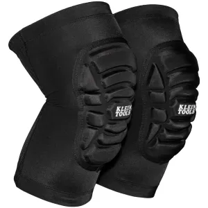 Klein Tools 60614 Knee Pads, Lightweight Padded Knee Sleeves, Breathable Mesh Back, Elastic Cuff with Slip-Resistant Silicone, S/M, Black