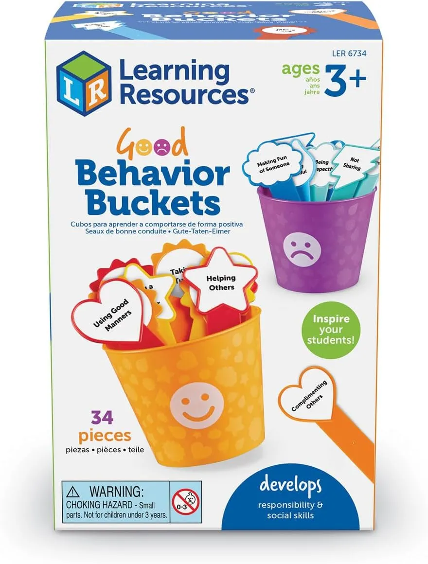 Learning Resources Good Behavior Buckets, Social Emotional Toy, Preschool Toy, Ages 3 