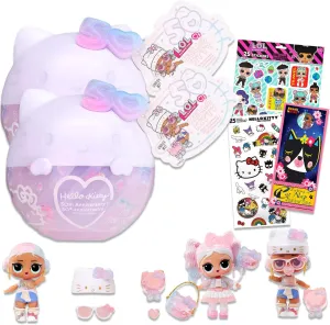 LOL Surprise Hello Kitty Doll Set for Girls - Bundle Includes LOL Surprise Mini Doll with Hello Kitty Accessories, Plus LOL Surprise Stickers, Hello Kitty Stickers, More | LOL Surprise Blind Ball