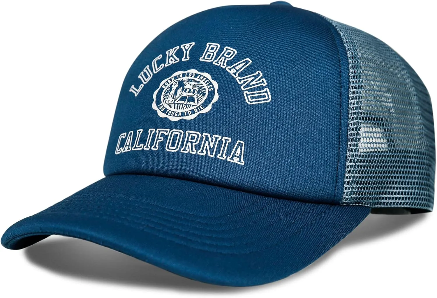 Lucky Brand Trucker Hat | Snapback | Adjustable | Mesh Back | Retro | Baseball Cap | Golf | Fishing | American Heritage