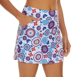 M MOTEEPI 16" Golf Skirt for Women Tennis Skirt with 4 Pockets High Waisted Athletic Skorts Skirts