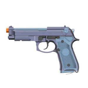 M9 Smart Pistol – Motion Shooting Controller | Big-Screen & VR Compatible | Realistic Recoil & Haptic Feedback | Ideal Gift for Gamers & Shooting Enthusiasts | For TV, Projector & Meta Quest (Glacier Blue)