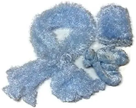 Magic Scarf - Children's Super Soft Set - Hat Scarf & Mittens - Baby Blue