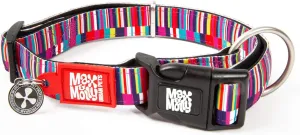 Max & Molly Ultra Comfortable Padded Neoprene Sport Dog Collar with Smart Id Tag, Classic Shopping Time L (SHOPCOLL)