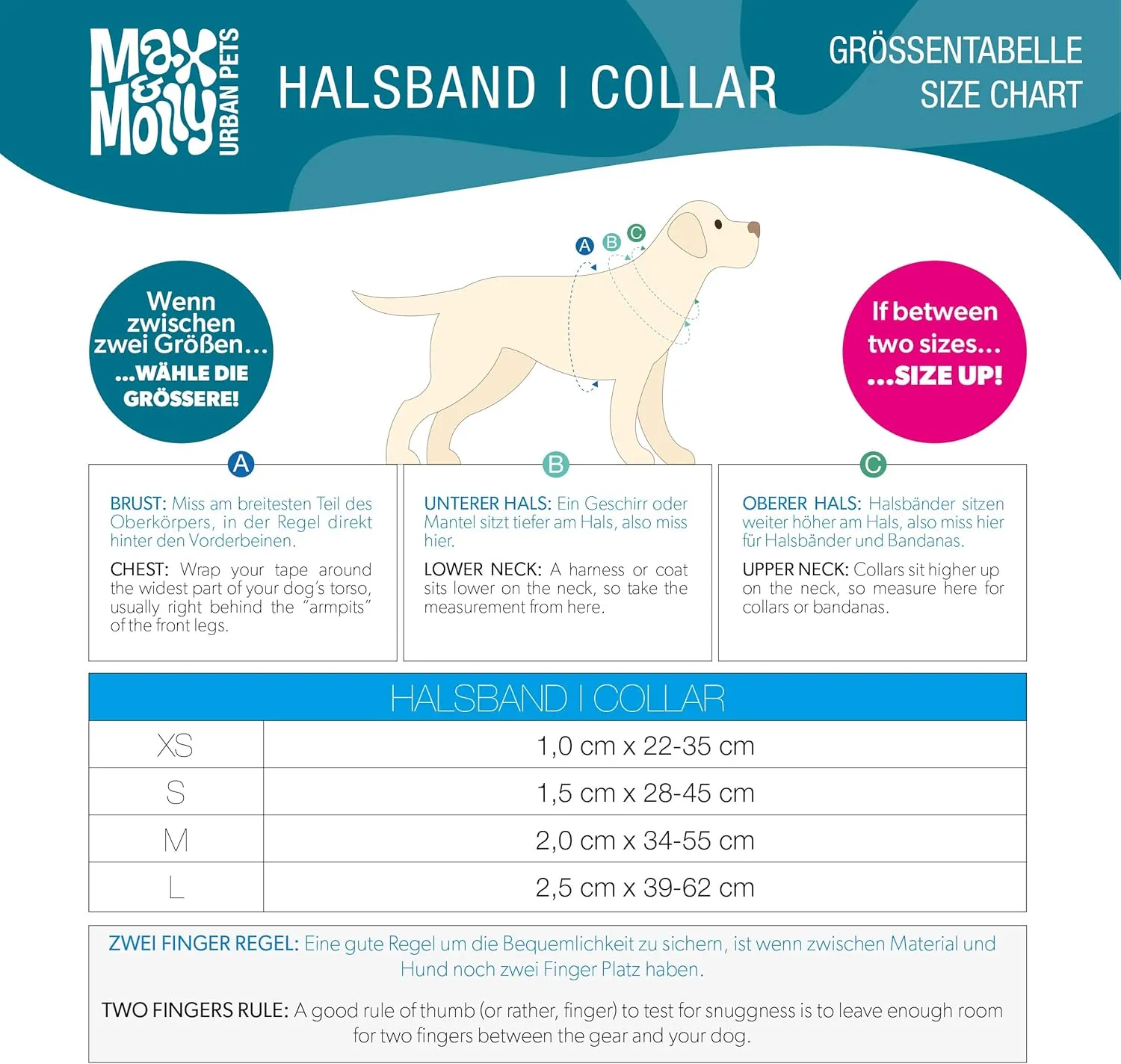 Max & Molly Ultra Comfortable Padded Neoprene Sport Dog Collar with Smart Id Tag, Classic Shopping Time L (SHOPCOLL)