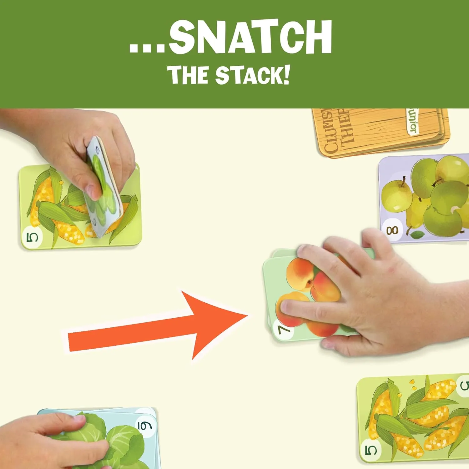Melon Rind Clumsy Thief Junior Math Card Game, Adding to 10 Fun for Kids Ages 5-7 , Award-Winning Family Game for 2-4 Players, Educational to Develop Math Skills with Confidence