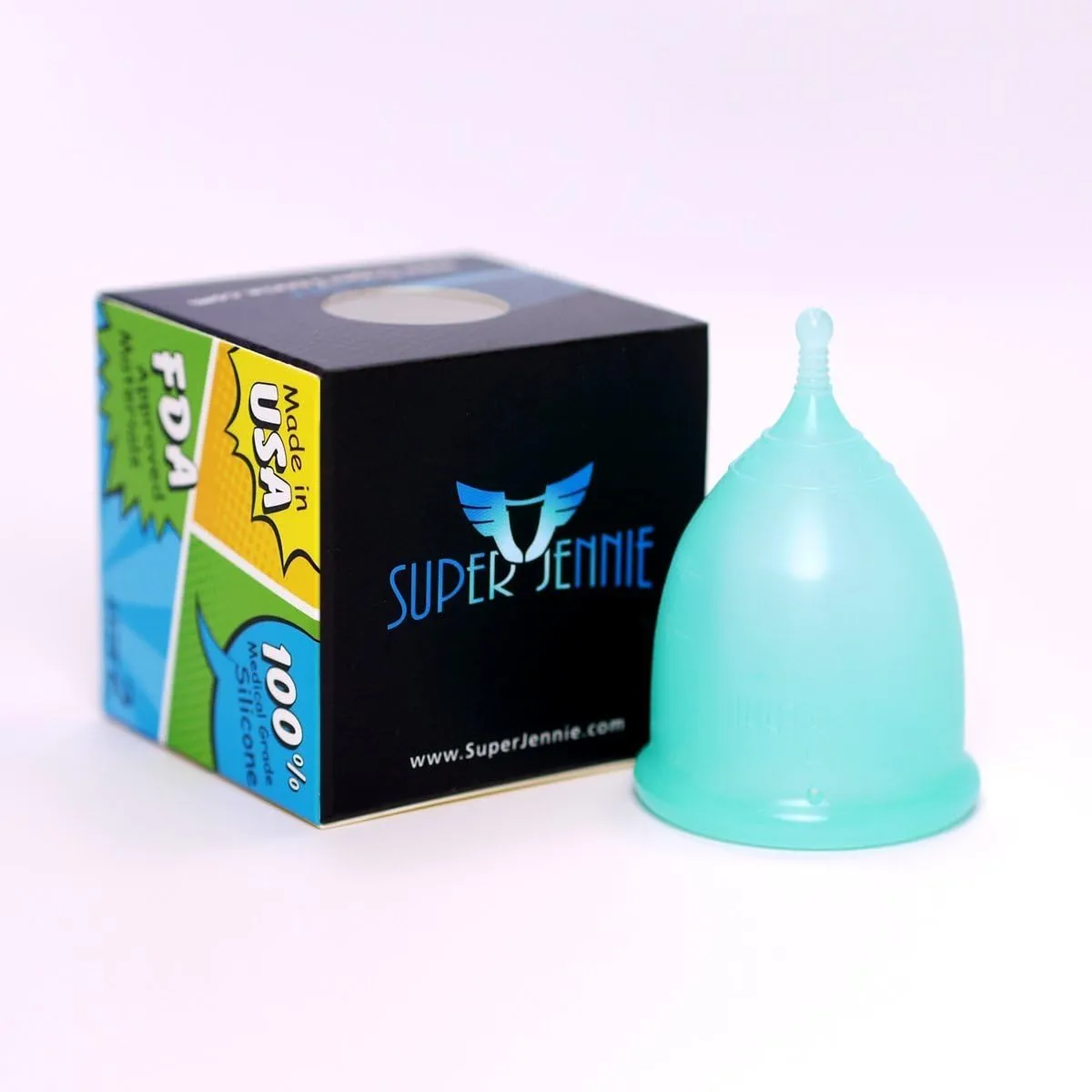 Menstrual Cup - Large Capacity Period Cup for Heavy Flow, Sensitive Bladder Users, Soft, Flexible, Tampon Pad Alternative - Large Teal