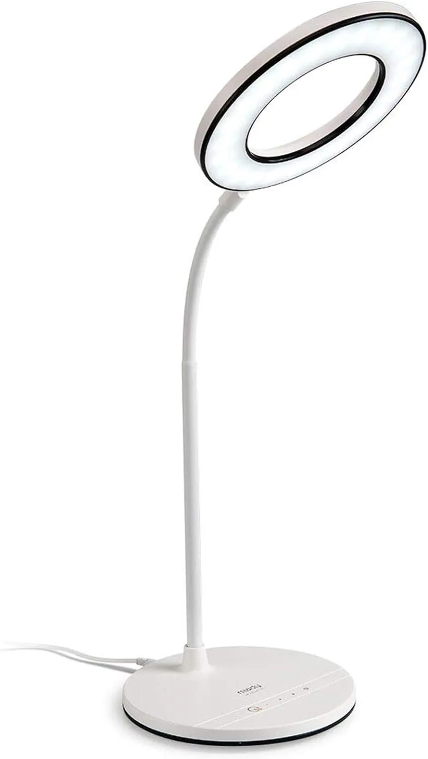 Miady Product Image LED Desk Lamp Eye-Caring Table Light, 3 Color Modes with 4 Levels of Brightness, Dimmable with Adapter, Touch Control Sensitive, 360° Flexible