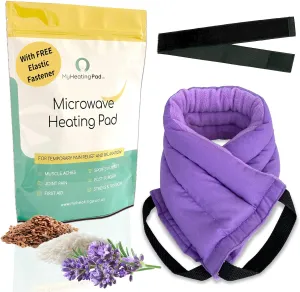 Microwavable Heating Pad for Lower Back, Neck, and Shoulder Pain Relief - Moist Microwave Heating Pad for Muscles and Joints - Microwave Hot Pack Heat Pad for Cramps -1 Heat Pack Purple-Lavender Scent