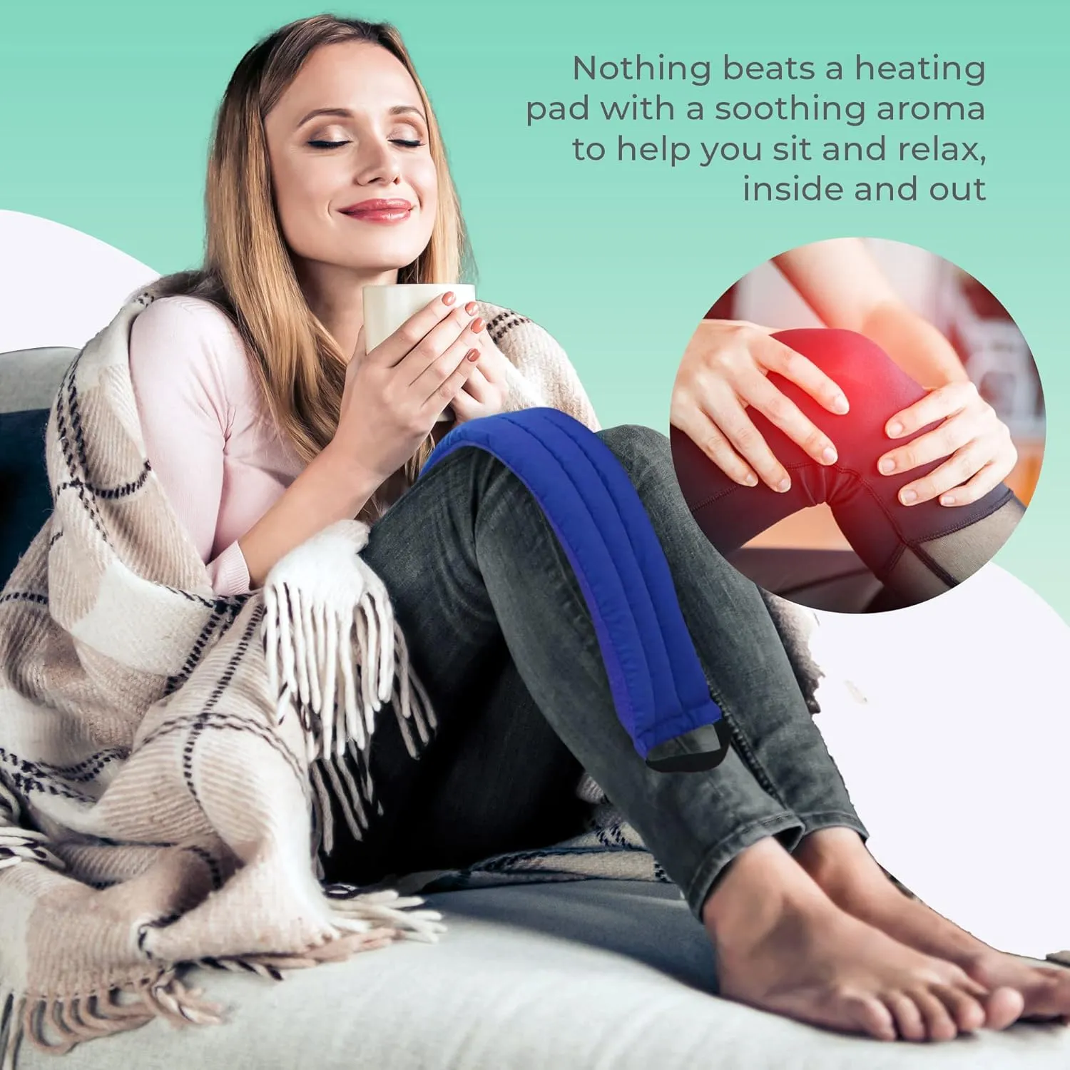 Microwavable Heating Pads for Lower Back, Neck, and Shoulder Pain Relief - Moist Microwave Heating Pad for Muscles and Joints - Microwave Hot Pack Heat Pad for Cramps -2 Heat Pack Blue-Lavender Scent